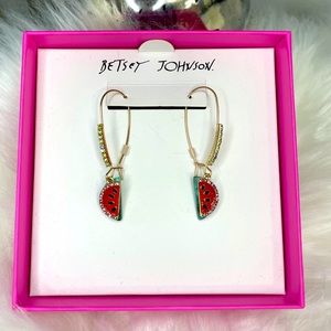 Betsey Johnson Watermelon Drop Earrings